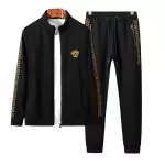 versace hommes long sleeve tracksuits vs0073 black pants jacket tracksuits